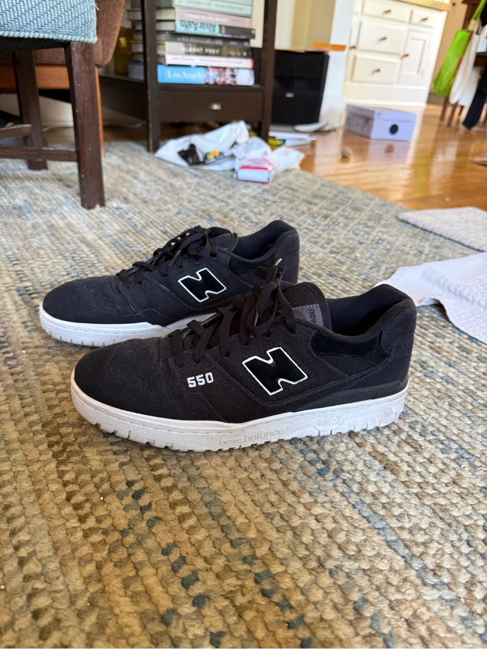 New Balance 550 Black and White Sneakers